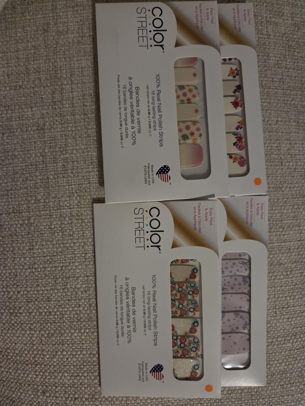 Color Street Floral Nail Polish Strips - Pink & Multi Floral Designs